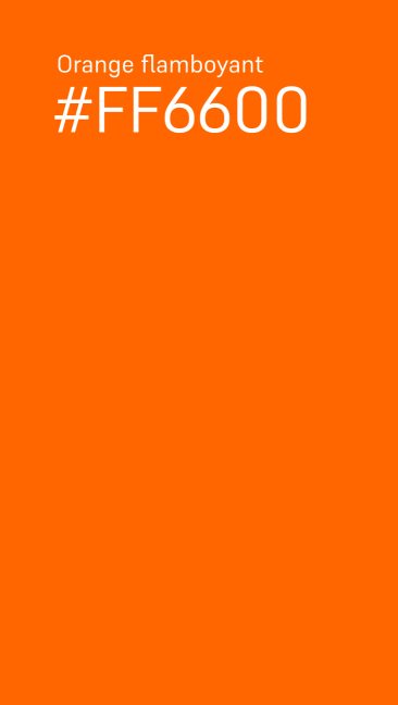palette de couleurs pour AM3L, ici le orange flamboyant